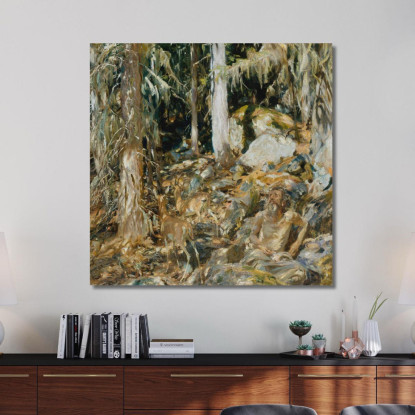 The Hermit Il Solitario John Singer Sargent jss313 quadro stampato su tela