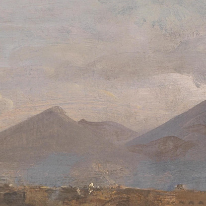 Atmosfera Serale Nel Golfo Di Napoli Oswald Achenbach oac5 quadro stampato su tela