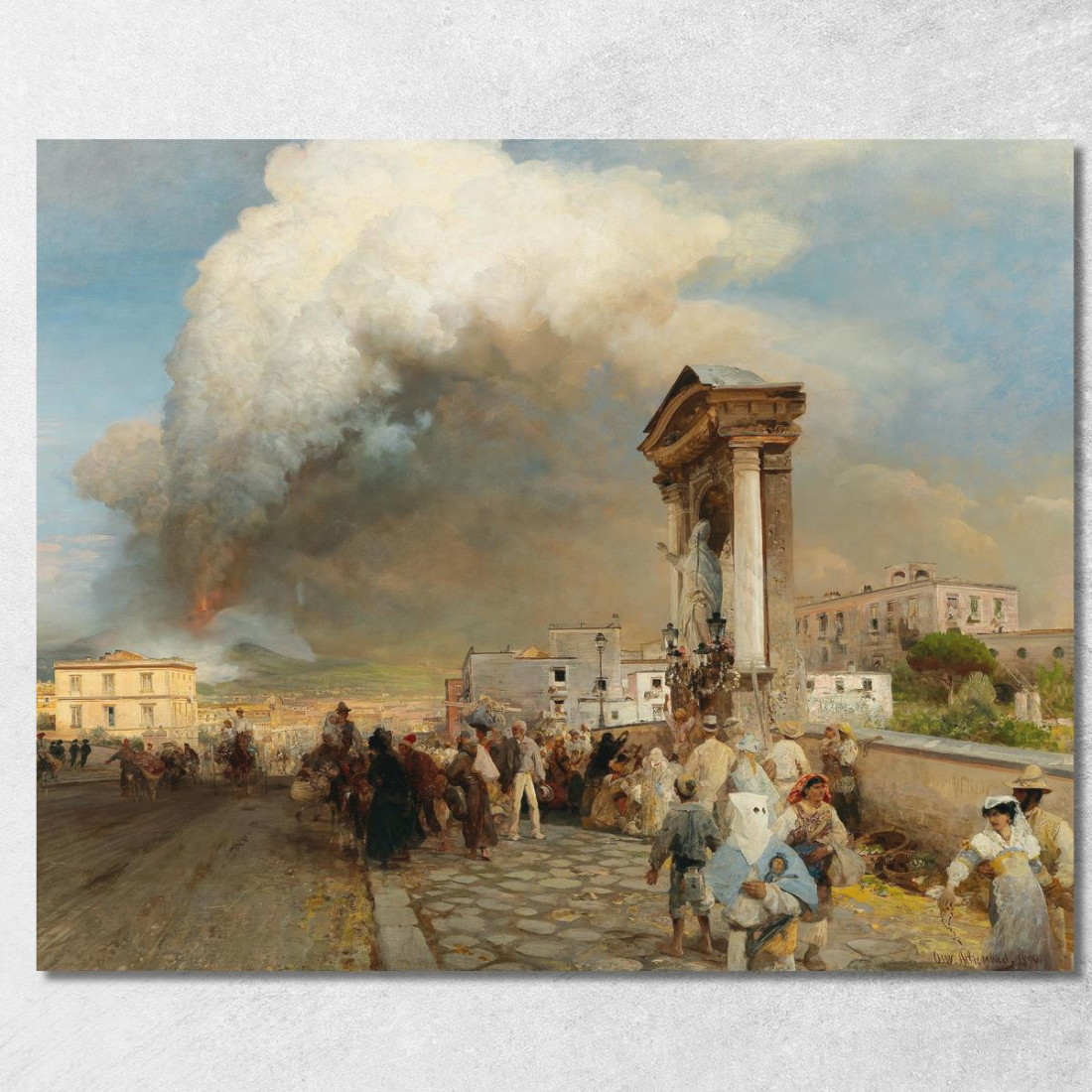 Eruzione Del Vesuvio Oswald Achenbach oac10 quadro stampato su tela Eruzione Del Vesuvio Oswald Achenbach oac10 quadro stampato su tela