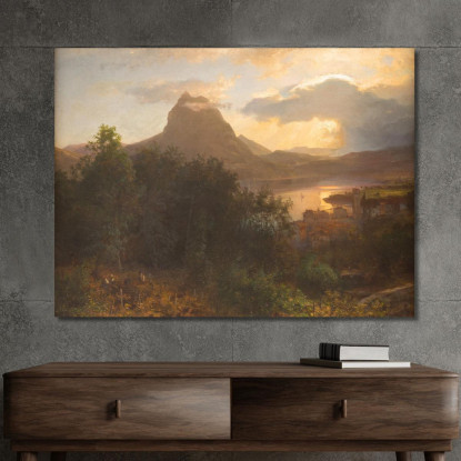 Vendemmia Alla Sera Oswald Achenbach oac21 quadro stampato su tela