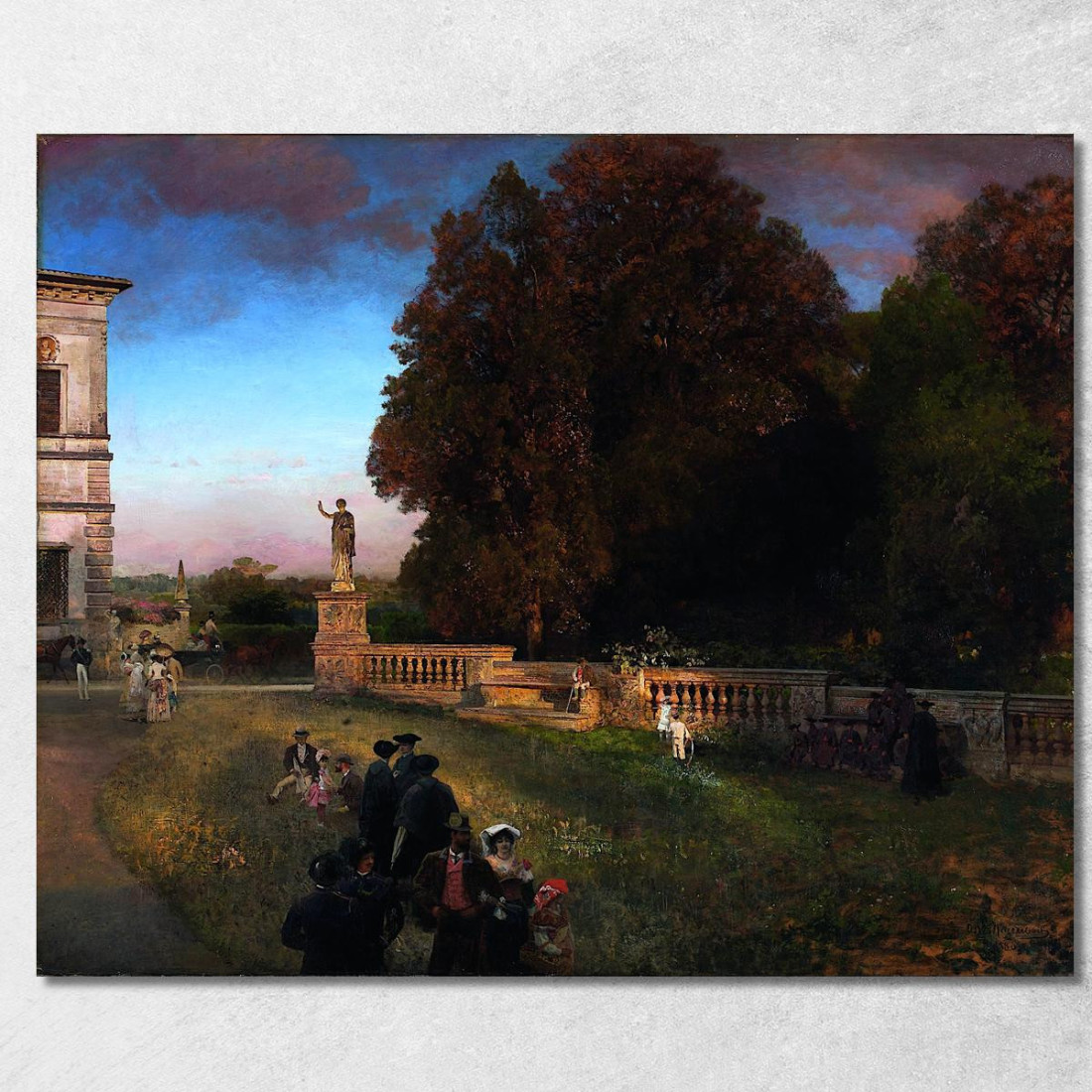 Nel Parco Di Villa Borghese Oswald Achenbach oac23 quadro stampato su tela Nel Parco Di Villa Borghese Oswald Achenbach oac23 quadro stampato su tela