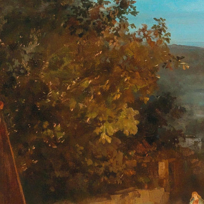 Ischia – Festa Di Sant'Anna A Casamicciola Oswald Achenbach oac25 quadro stampato su tela
