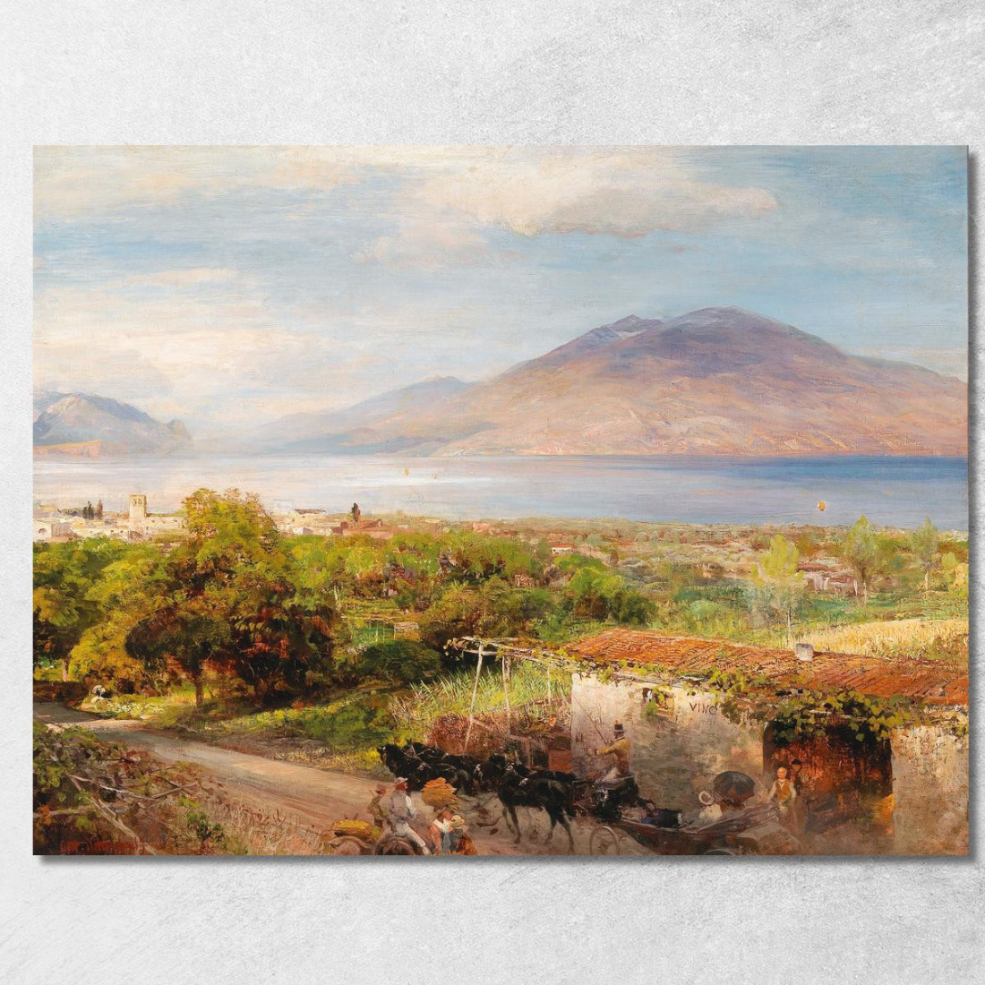Osteria Vicino Napoli Oswald Achenbach oac27 quadro stampato su tela Osteria Vicino Napoli Oswald Achenbach oac27 quadro stampato su tela