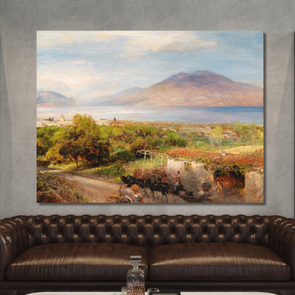 Osteria Vicino Napoli Oswald Achenbach oac27 quadro stampato su tela