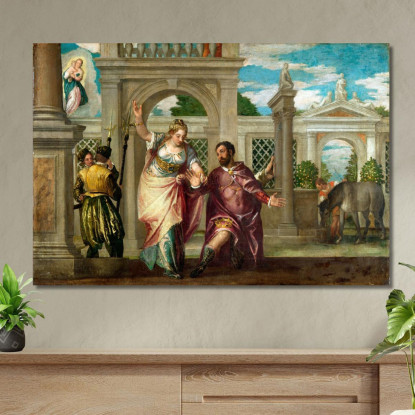 L'Imperatore Augusto E La Sibilla Paolo Veronese pvr15 quadro stampato su tela