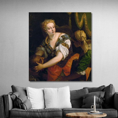 Giuditta Con La Testa Di Oloferne Paolo Veronese pvr19 quadro stampato su tela