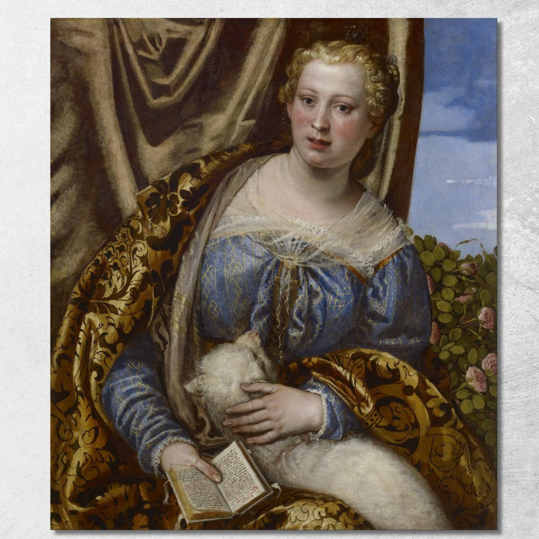 Ritratto Di Una Dama Come Sant'Agnese Paolo Veronese pvr22 quadro stampato su tela