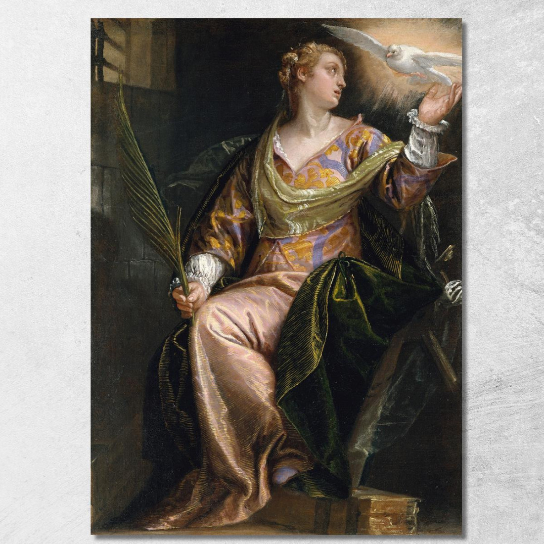 Santa Caterina D'Alessandria In Prigione Paolo Veronese pvr30 quadro stampato su tela Santa Caterina D'Alessandria In Prigione Paolo Veronese pvr30 quadro stampato su tela