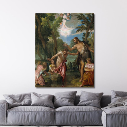 Il Battesimo Di Cristo Paolo Veronese pvr36 quadro stampato su tela