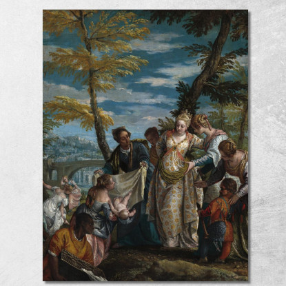 Il Ritrovamento Di Mosè Paolo Veronese pvr38 quadro stampato su tela