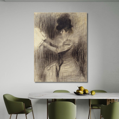 Figura Femminile Ramón Casas rcs13 quadro stampato su tela