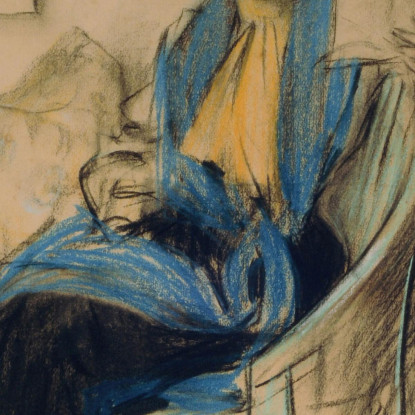 Mademoiselle Clo-Clo Ramón Casas rcs20 quadro stampato su tela
