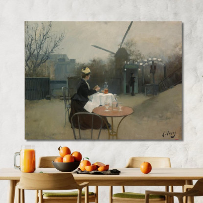 En Plein Air Ramón Casas rcs28 quadro stampato su tela