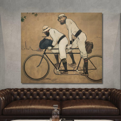 Ramón Casas E Pere Romeu Su Un Tandem Ramón Casas rcs33 quadro stampato su tela