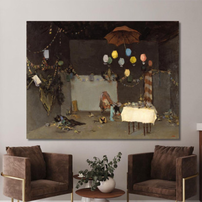 Interno Dello Studio Ramón Casas rcs37 quadro stampato su tela