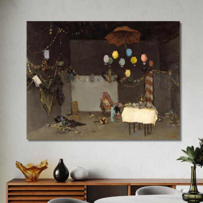 Interno Dello Studio Ramón Casas rcs37 quadro stampato su tela
