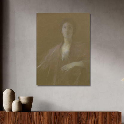 Un Momento Riflessivo Thomas Wilmer Dewing twd2 quadro stampato su tela
