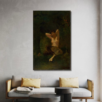 Fauno Thomas Wilmer Dewing twd4 quadro stampato su tela