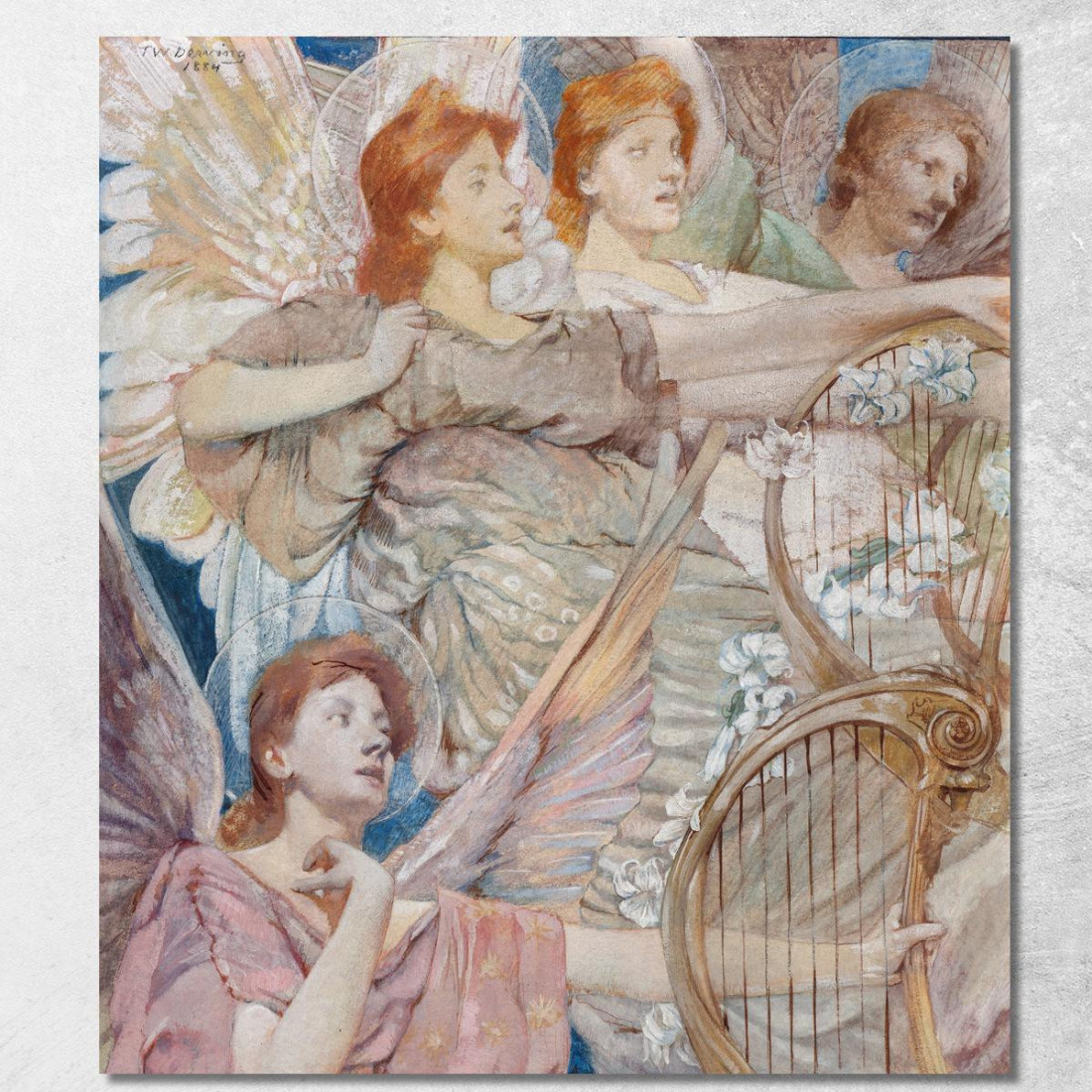 Gloria Thomas Wilmer Dewing twd5 quadro stampato su tela Gloria Thomas Wilmer Dewing twd5 quadro stampato su tela