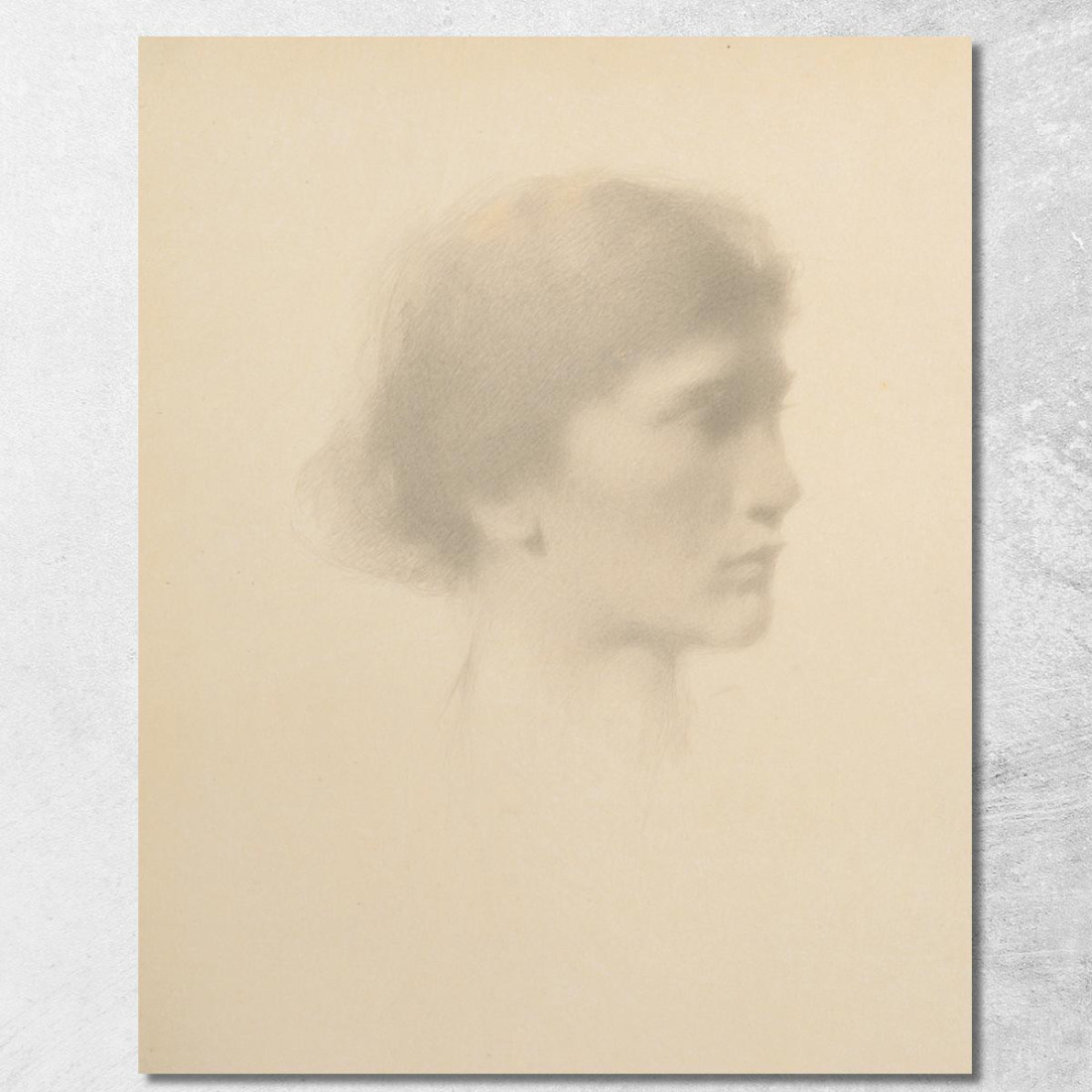 Testa Di Una Donna Thomas Wilmer Dewing twd7 quadro stampato su tela Testa Di Una Donna Thomas Wilmer Dewing twd7 quadro stampato su tela