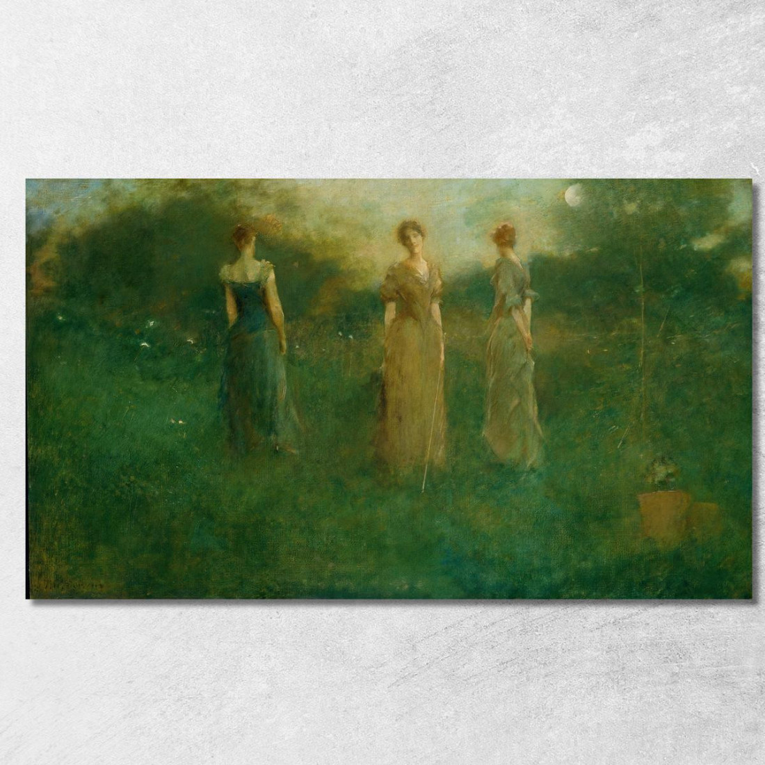 Nel Giardino Thomas Wilmer Dewing twd9 quadro stampato su tela Nel Giardino Thomas Wilmer Dewing twd9 quadro stampato su tela