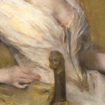 Donna In Bianco Thomas Wilmer Dewing twd14 quadro stampato su tela