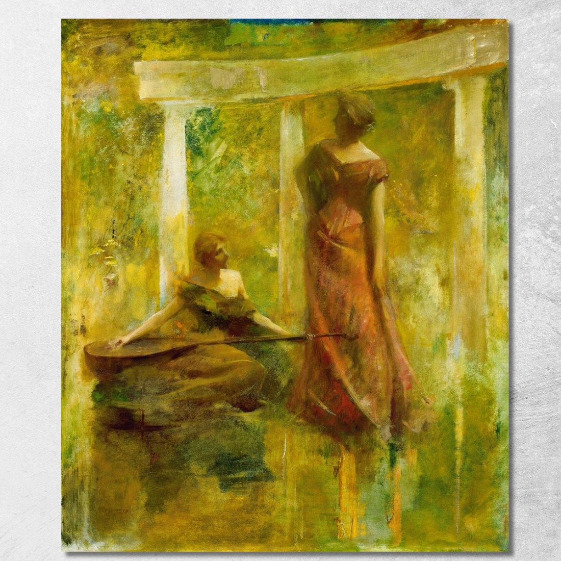 Musica Thomas Wilmer Dewing twd17 quadro stampato su tela Musica Thomas Wilmer Dewing twd17 quadro stampato su tela