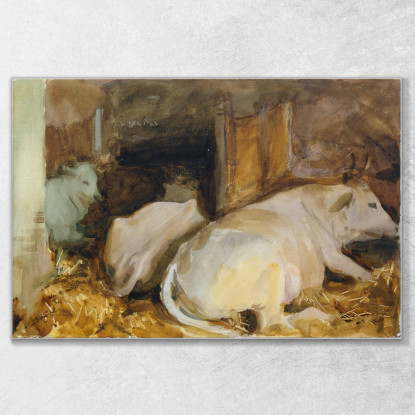 Tre Buoi John Singer Sargent jss333 quadro stampato su tela
