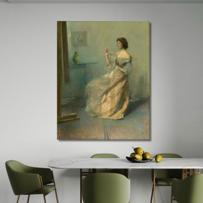 La Collana Thomas Wilmer Dewing twd31 quadro stampato su tela