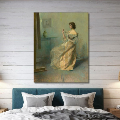 La Collana Thomas Wilmer Dewing twd31 quadro stampato su tela