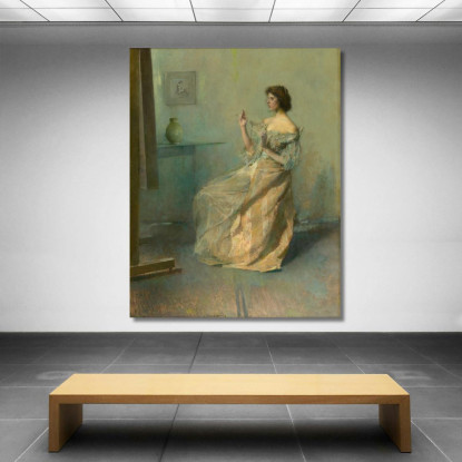 La Collana Thomas Wilmer Dewing twd31 quadro stampato su tela