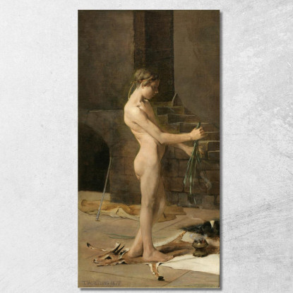 La Schiava Dello Stregone Thomas Wilmer Dewing twd33 quadro stampato su tela
