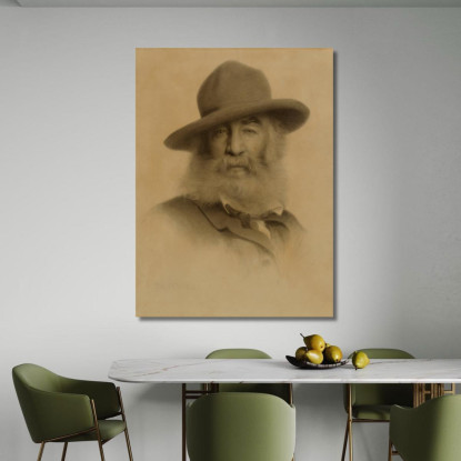 Walt Whitman Thomas Wilmer Dewing twd37 quadro stampato su tela