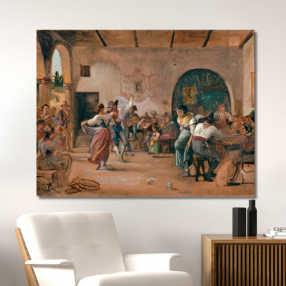 Danza In Un'Osteria Wilhelm Marstrand wmr14 quadro stampato su tela
