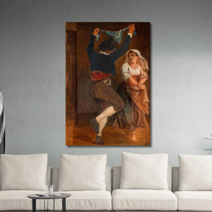 Italiano Danzante Wilhelm Marstrand wmr15 quadro stampato su tela