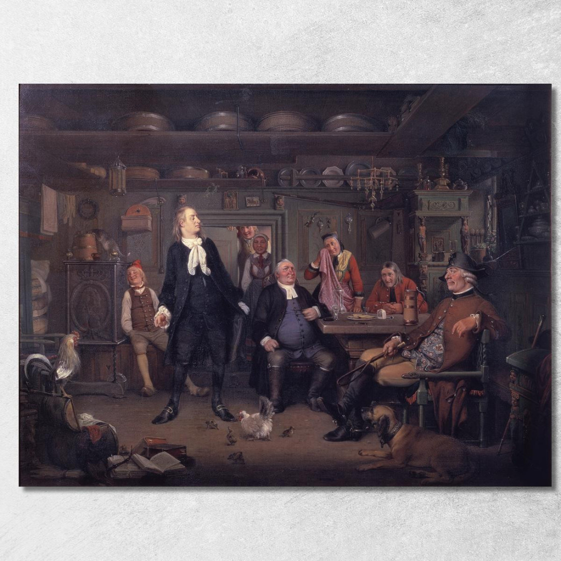 Da "Erasmus Montanus" Di Ludvig Holberg Atto Iii Scena 3 Wilhelm Marstrand wmr27 quadro stampato su tela Da "Erasmus Montanus" Di Ludvig Holberg Atto Iii Scena 3 Wilhelm Marstrand wmr27 quadro stampato su tela