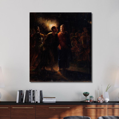 Il Bacio Di Giuda Wilhelm Marstrand wmr35 quadro stampato su tela