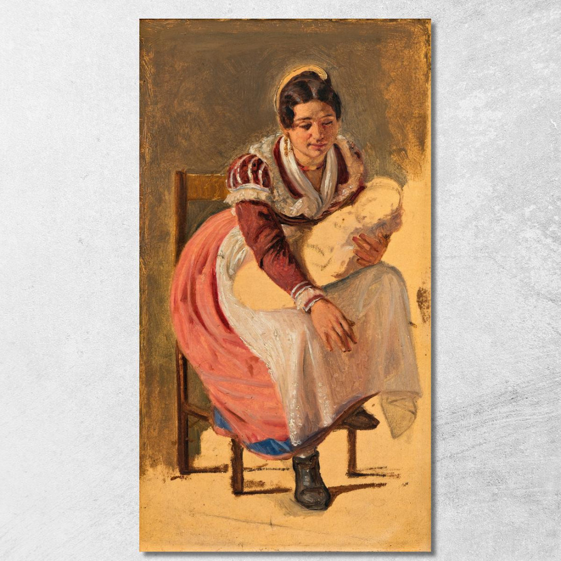 Donna Romana Con Un Bambino. Studio Per "La Festa Di Sant'Antonio A Roma" Wilhelm Marstrand wmr55 quadro stampato su tela Donna Romana Con Un Bambino. Studio Per "La Festa Di Sant'Antonio A Roma" Wilhelm Marstrand wmr55 quadro stampato su tela