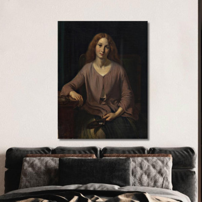 Donna Veneziana Nella Stanza Da Bagno Wilhelm Marstrand wmr71 quadro stampato su tela