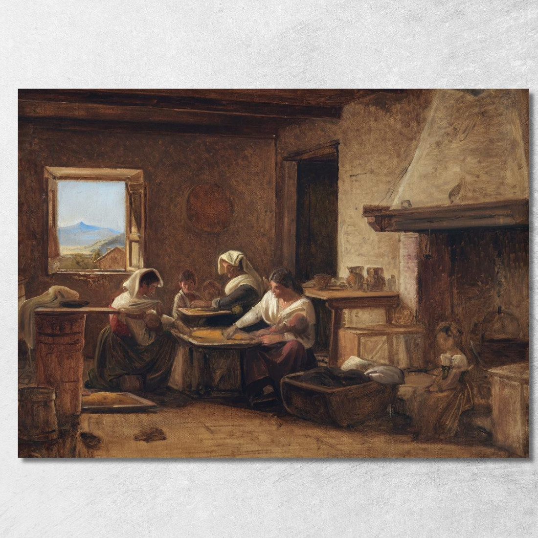 Donne Al Lavoro Nella Cucina Di Una Fattoria Vicino A Olevano Italia Wilhelm Marstrand wmr75 quadro stampato su tela Donne Al Lavoro Nella Cucina Di Una Fattoria Vicino A Olevano Italia Wilhelm Marstrand wmr75 quadro stampato su tela