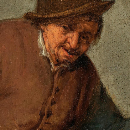Un Contadino Che Fuma Adriaen van Ostade avo9 quadro stampato su tela