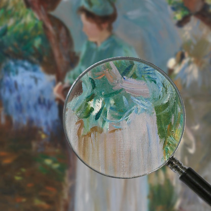 Due Ragazze Con Ombrelloni John Singer Sargent jss345 quadro stampato su tela