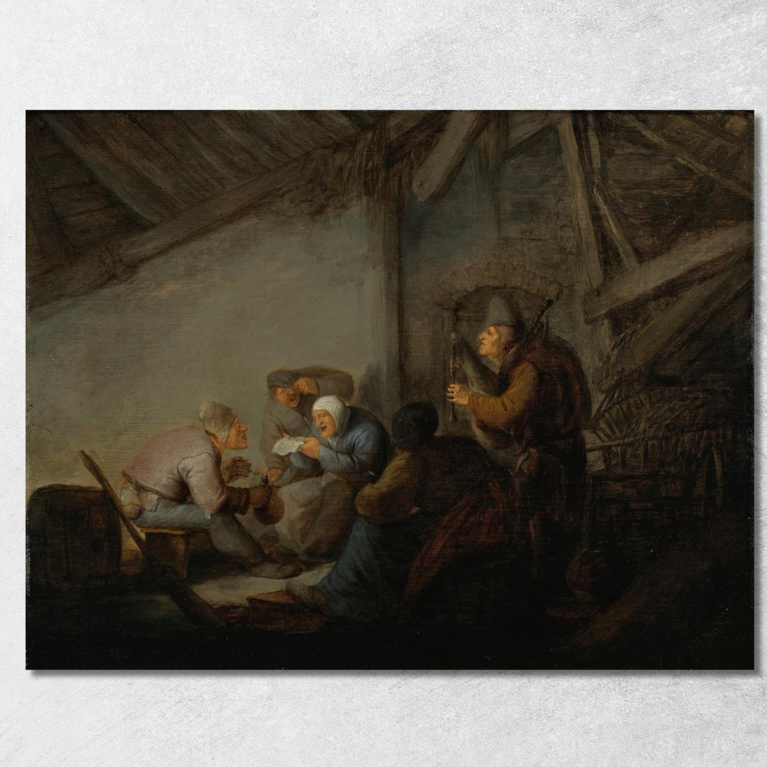 Contadini In Una Taverna Possibilmente Una Rappresentazione Del Senso Dell'Udito Adriaen van Ostade avo41 quadro stampato su te Contadini In Una Taverna Possibilmente Una Rappresentazione Del Senso Dell'Udito Adriaen van Ostade avo41 quadro stampato su te