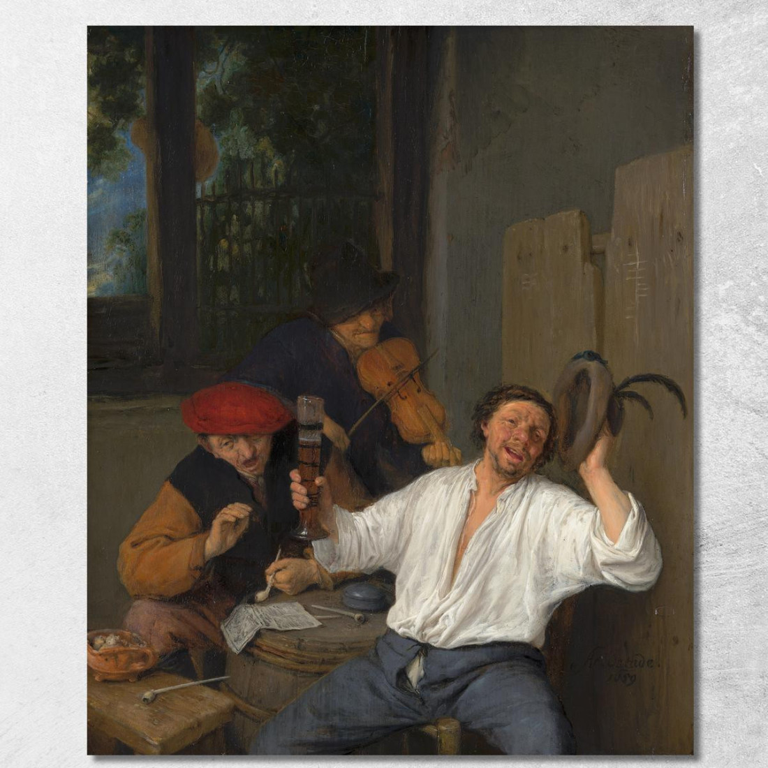 I Beoni Allegri Adriaen van Ostade avo54 quadro stampato su tela I Beoni Allegri Adriaen van Ostade avo54 quadro stampato su tela