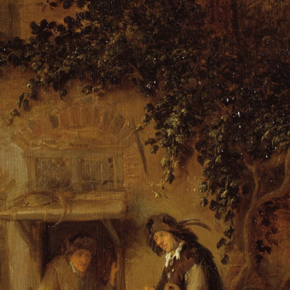 L'Organettista Fuori Da Un Cottage Adriaen van Ostade avo55 quadro stampato su tela