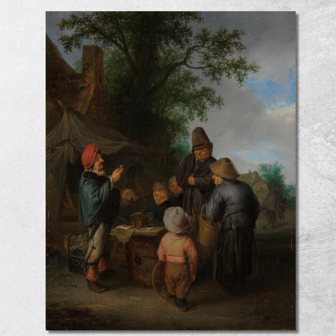 Il Ciarlatano Adriaen van Ostade avo57 quadro stampato su tela Il Ciarlatano Adriaen van Ostade avo57 quadro stampato su tela