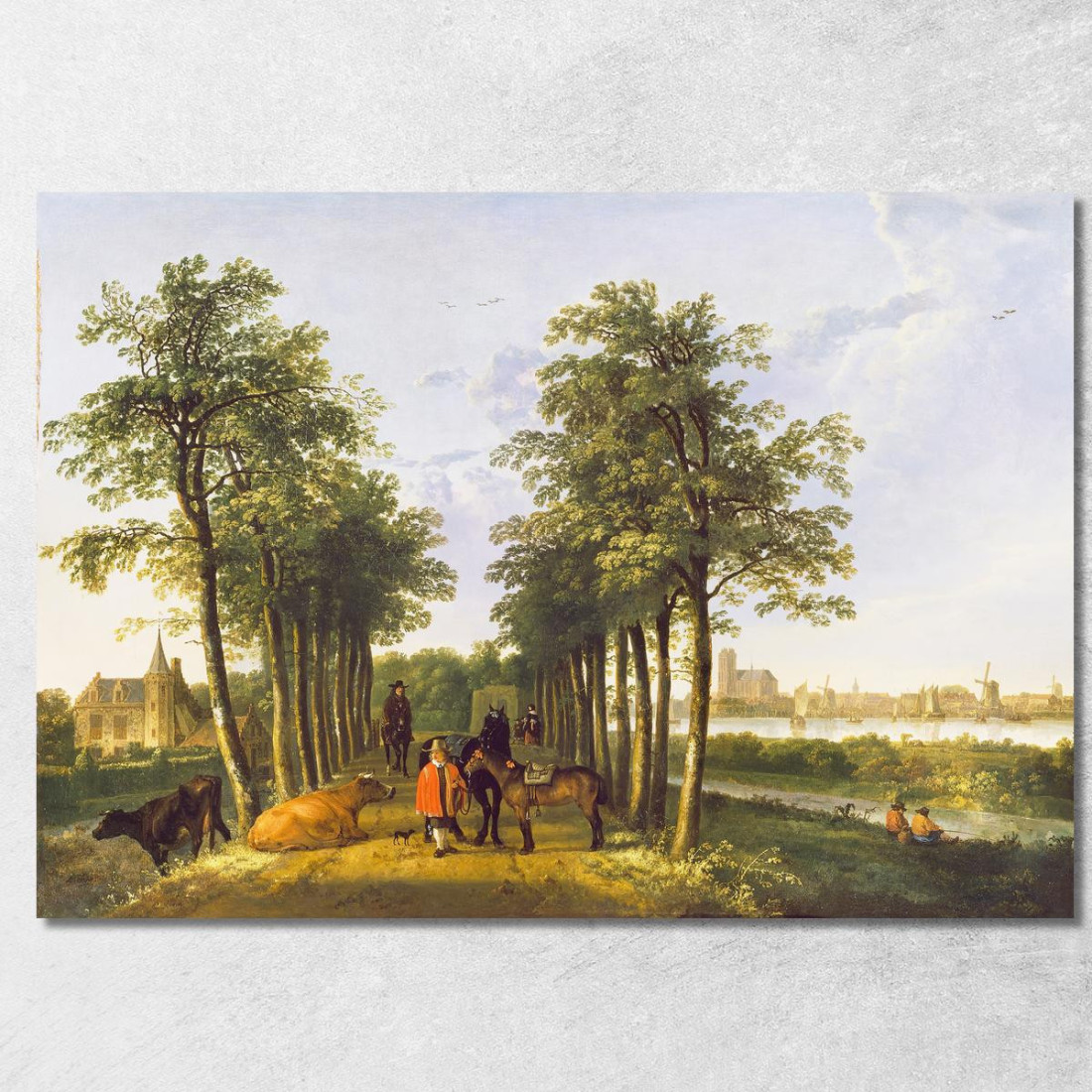 Il Viale A Meerdervoort Aelbert Cuyp acu45 quadro stampato su tela Il Viale A Meerdervoort Aelbert Cuyp acu45 quadro stampato su tela