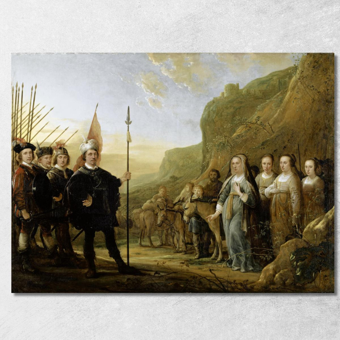 L'Incontro Tra Davide E Abigail Aelbert Cuyp acu46 quadro stampato su tela L'Incontro Tra Davide E Abigail Aelbert Cuyp acu46 quadro stampato su tela