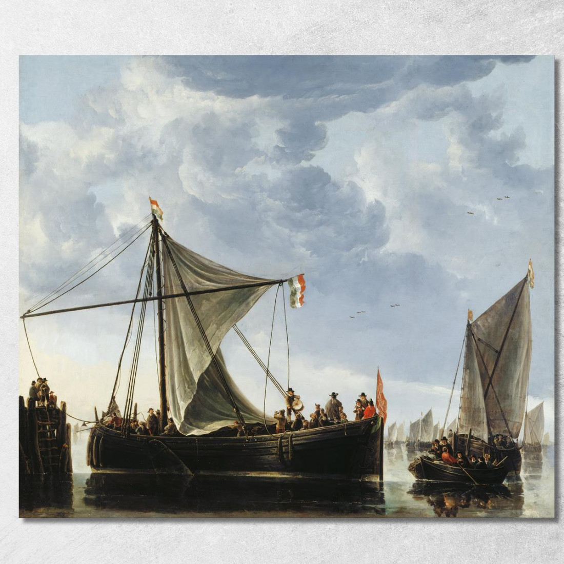 La Barca Del Passaggio Aelbert Cuyp acu50 quadro stampato su tela La Barca Del Passaggio Aelbert Cuyp acu50 quadro stampato su tela