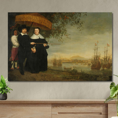 Mercante Senior Della Voc Aelbert Cuyp acu55 quadro stampato su tela